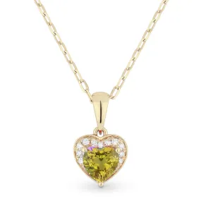 0.44ct Citrine 16"Pendant Necklace in 14K Yellow Gold