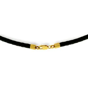 0.5 Carat 14K Solid Yellow Gold Leather Key Necklace Citrine