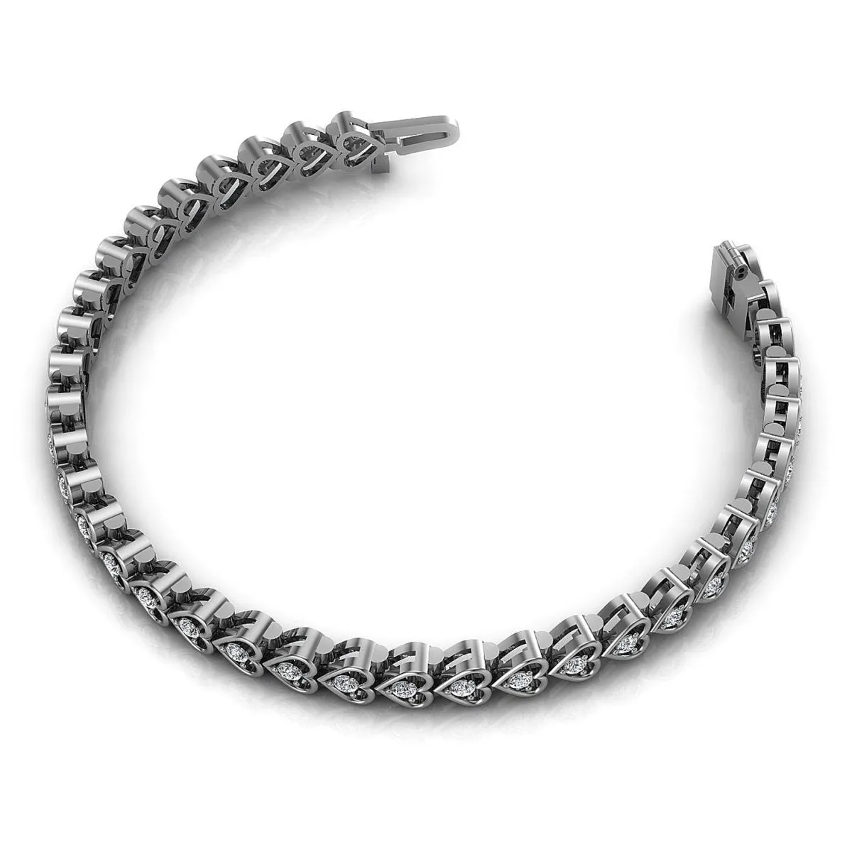 1.00-2.00 CT Round Cut Diamonds - Diamond Bracelet