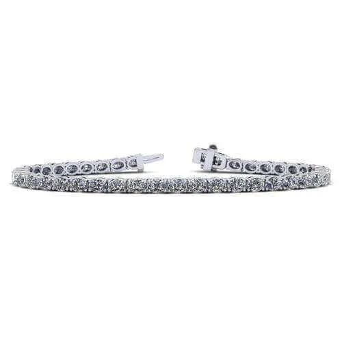 14K Gold East-West Oval Diamond Tennis Bracelet