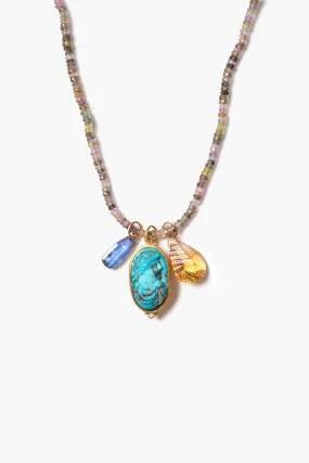 14k Juno Cameo Necklace Multi