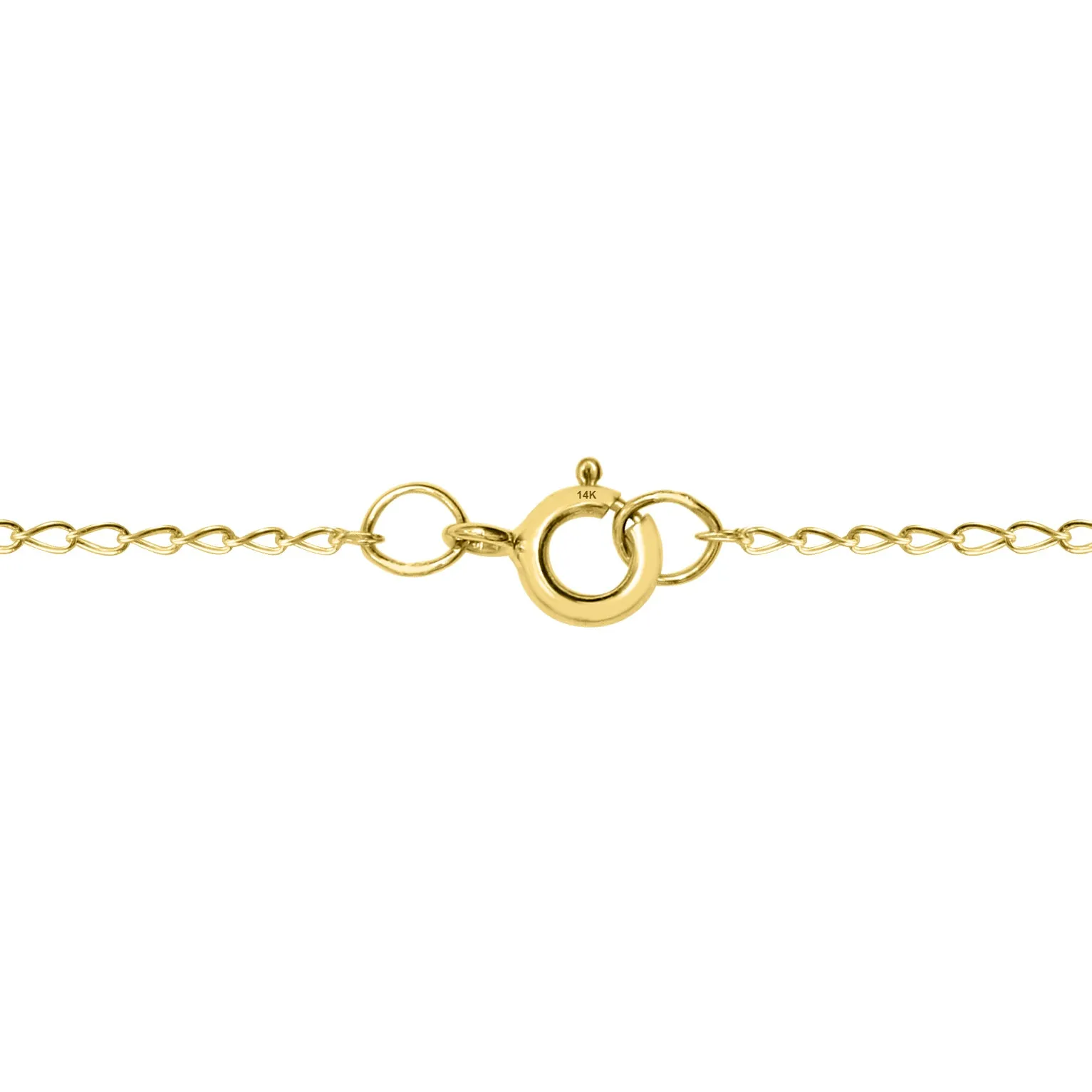 14K Yellow Gold 6X4Mm Oval Emerald And Three Stone Diamond Pendant
