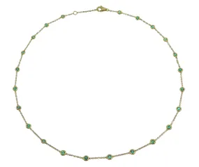 1.50CT T.W. Emerald Diamond by the Yard Chain Necklace