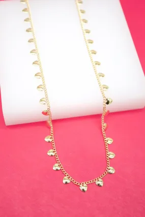 18K Gold Filled Rounded Heart Choker (G30)