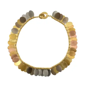 18K Tri-Color Gold and Platinum Songbird Bracelet