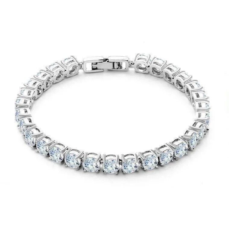 18K White Gold Plated Luxor Versatile Tennis Bracelet for Women Special Occasion Anniversary Birthday Holiday