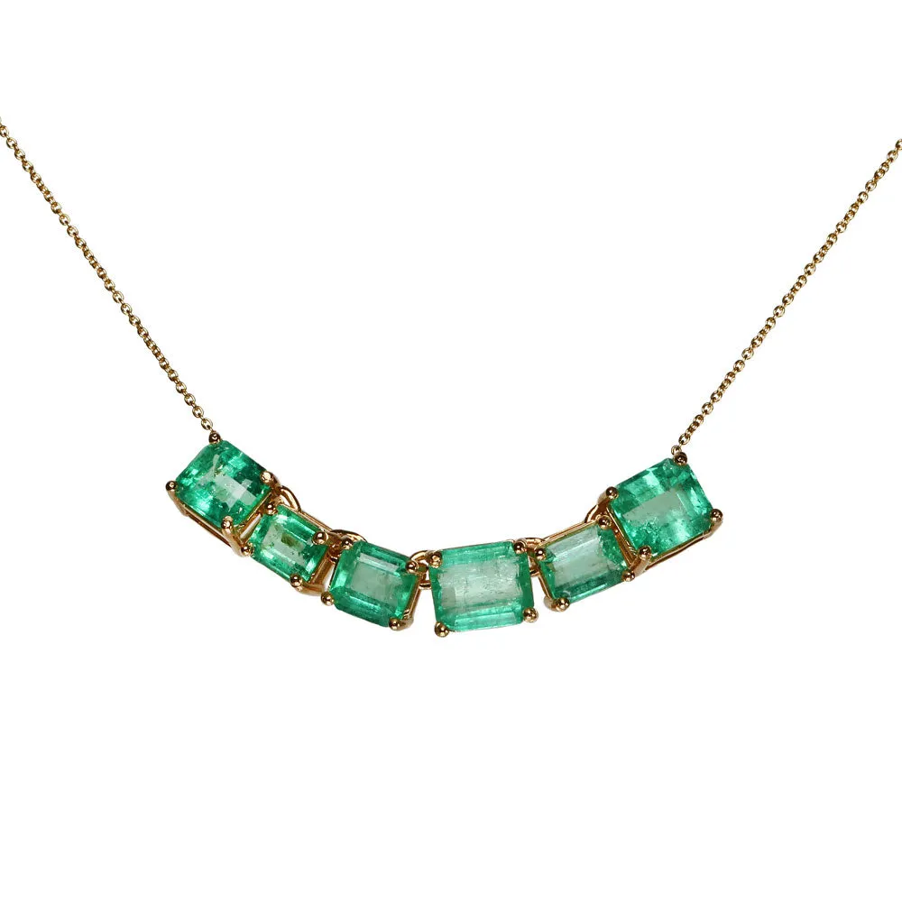 18kt Yellow Gold and Emerald Necklace