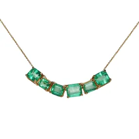 18kt Yellow Gold and Emerald Necklace