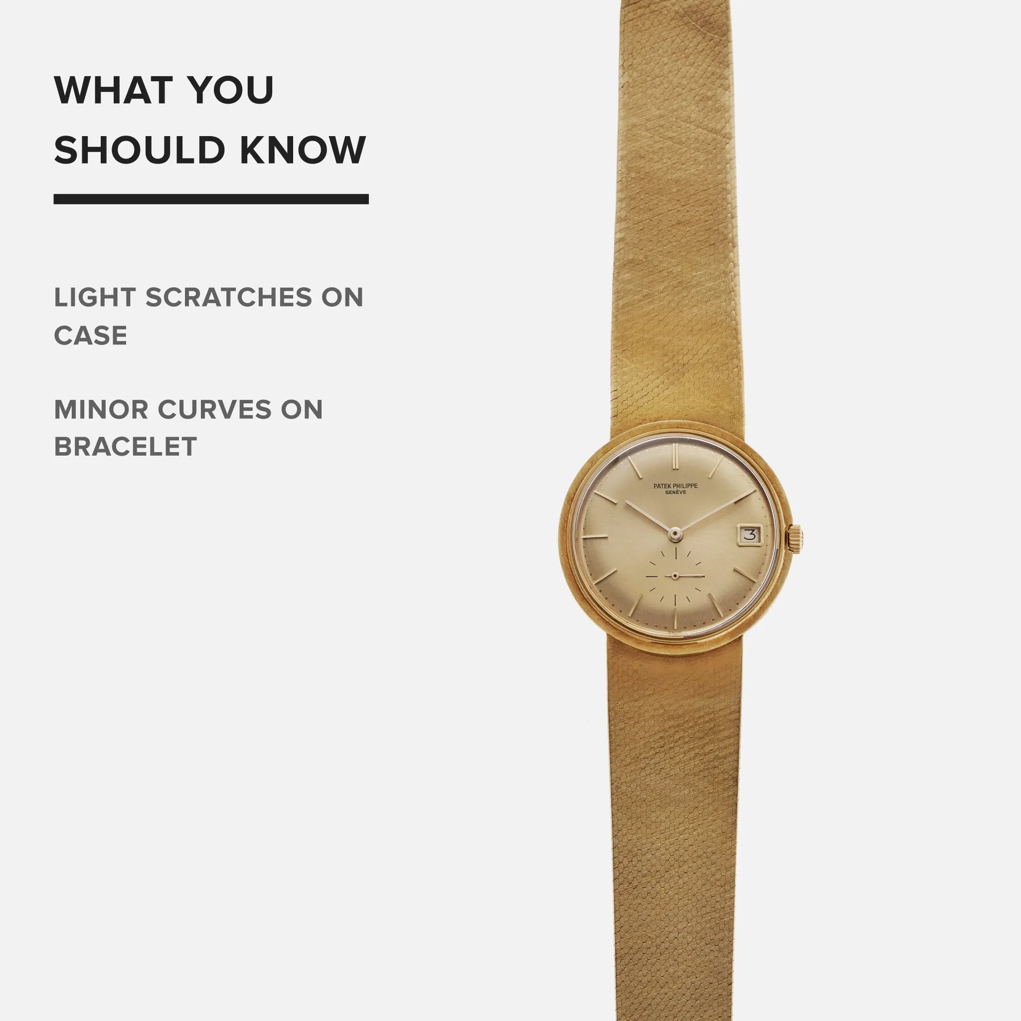 1968 Patek Philippe Ref. 3445/6 In 18k Yellow Gold With Integrated Bracelet
