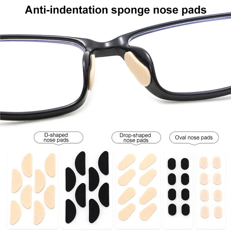 20 PCS Glasses Nose Strip Soft EVA Sponge Nose Mat Comfortable No Pressure Mark Does Not Remove Makeup Anti-Height Eye Frame Nose(Skin Color 1.5mm)