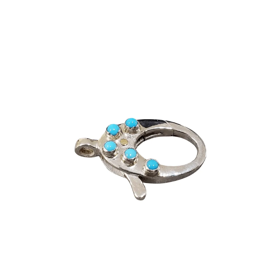 23 x 15 mm 925 Sterling Silver Turquoise Lobster Clasp