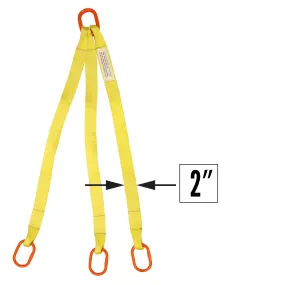 2"x6' (2 ply) Triple Leg Nylon Sling w/ Master Link Both Ends