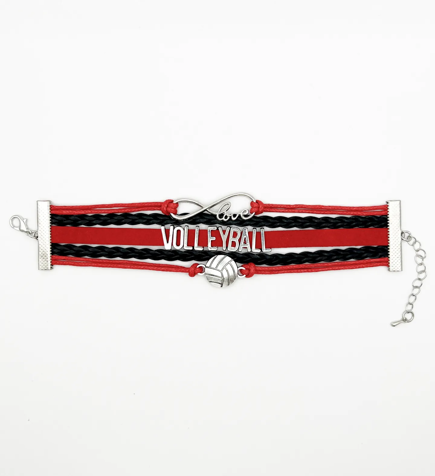 3-Charm Love Volleyball Wish Bracelet