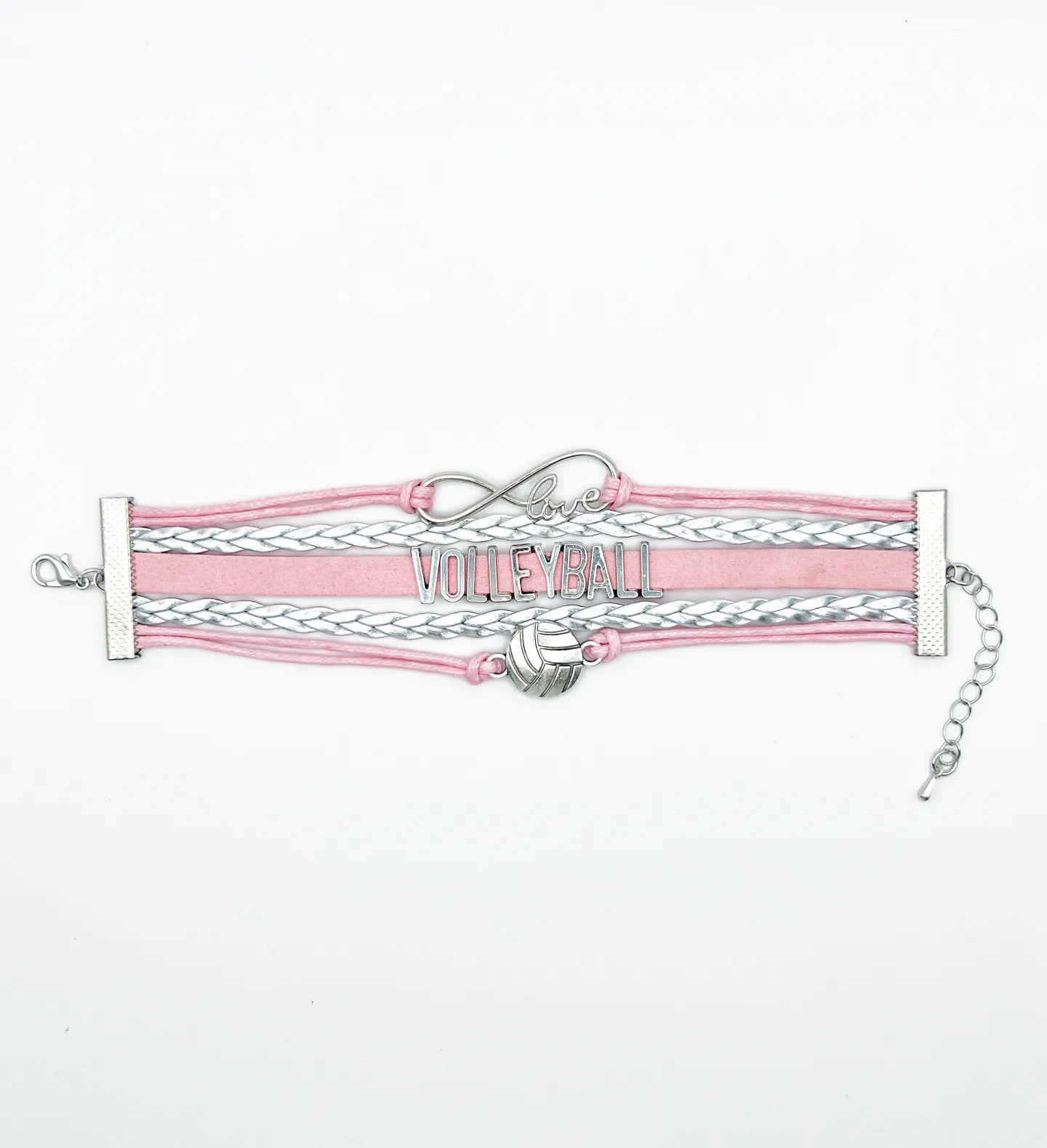 3-Charm Love Volleyball Wish Bracelet