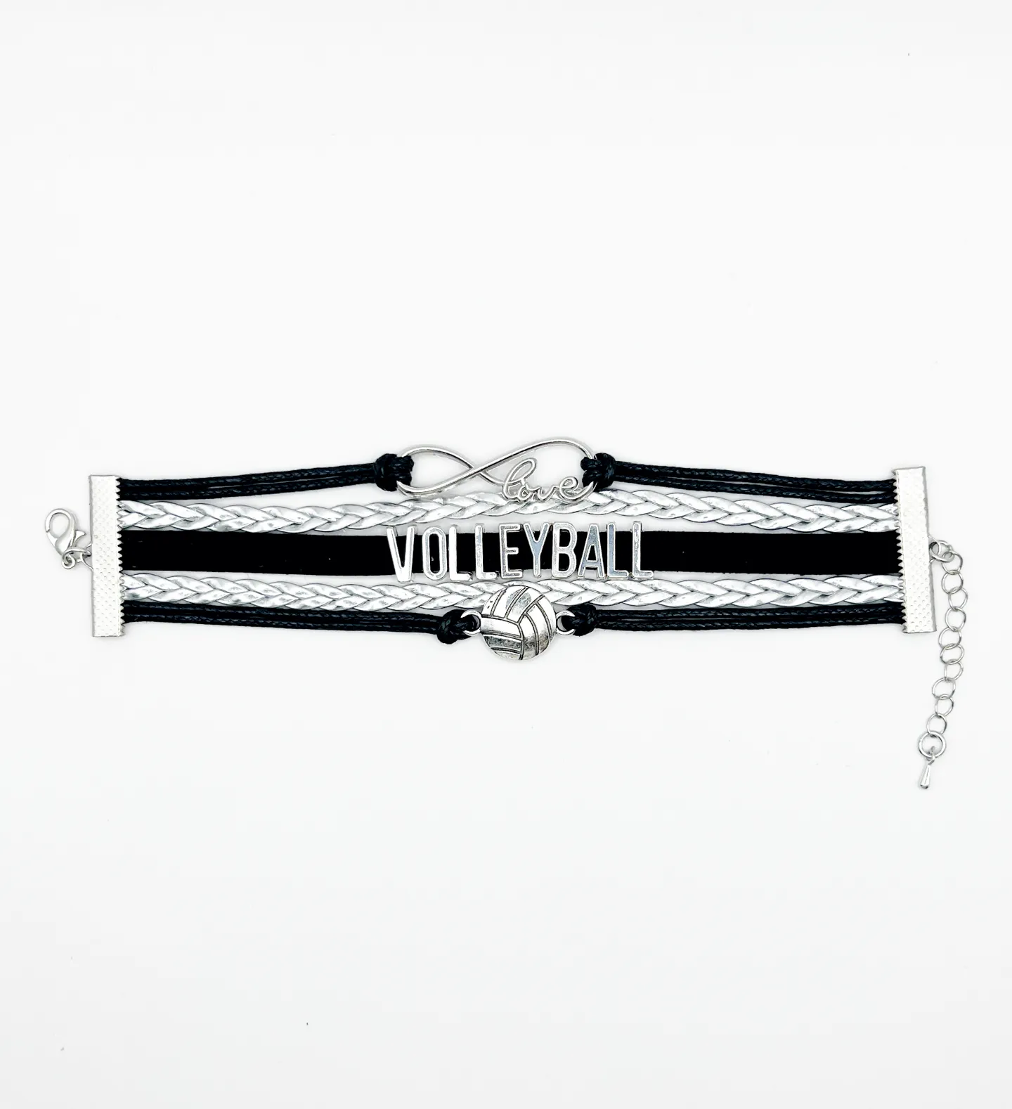 3-Charm Love Volleyball Wish Bracelet