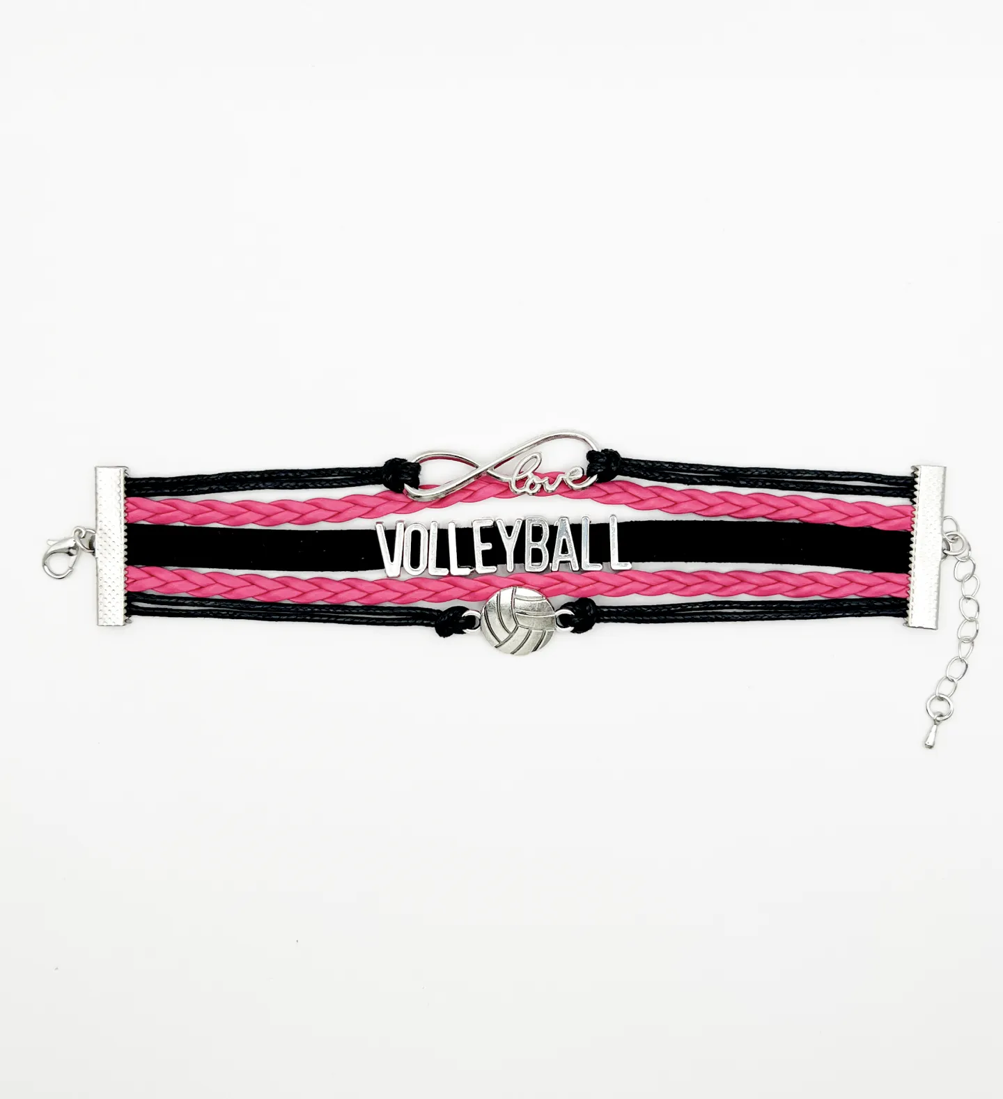 3-Charm Love Volleyball Wish Bracelet