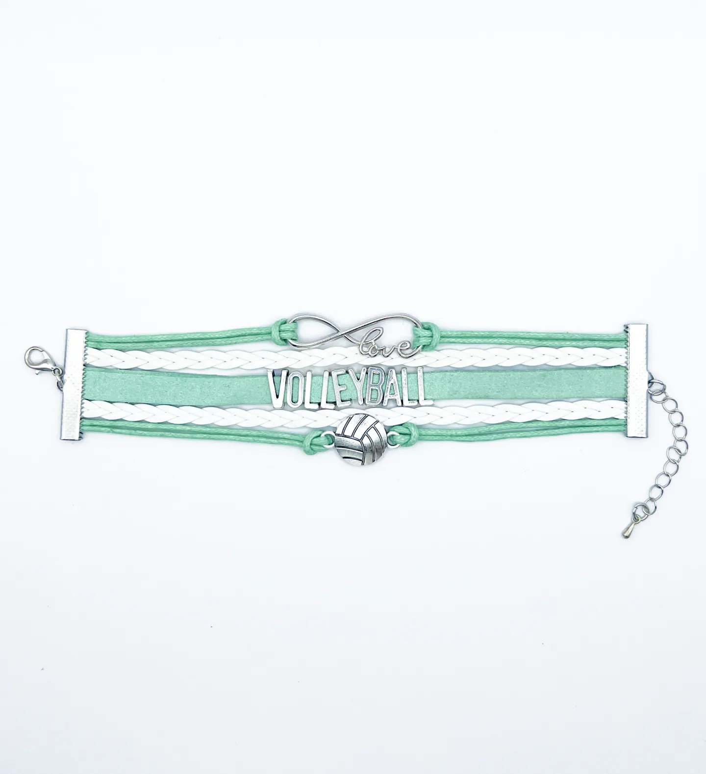 3-Charm Love Volleyball Wish Bracelet