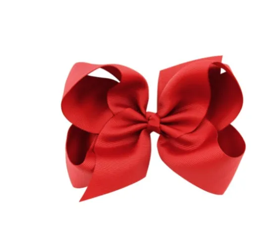 6 Inch Bow Hairpin for Children - 30 Colors, European Style