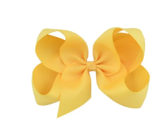 6 Inch Bow Hairpin for Children - 30 Colors, European Style
