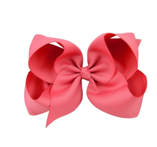 6 Inch Bow Hairpin for Children - 30 Colors, European Style