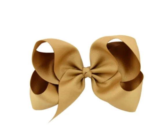 6 Inch Bow Hairpin for Children - 30 Colors, European Style
