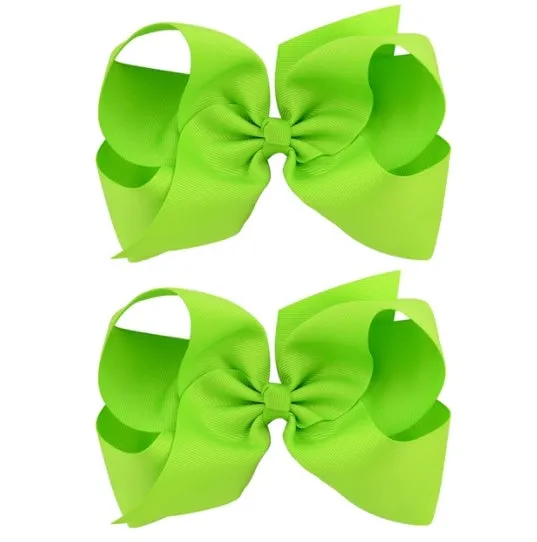 6 Inch Bow Hairpin for Children - 30 Colors, European Style