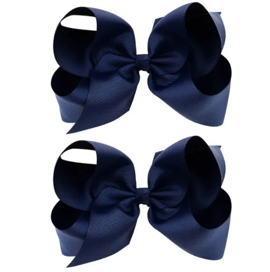 6 Inch Bow Hairpin for Children - 30 Colors, European Style
