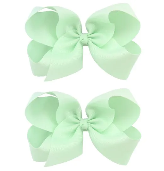 6 Inch Bow Hairpin for Children - 30 Colors, European Style