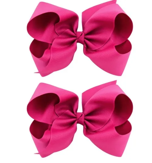 6 Inch Bow Hairpin for Children - 30 Colors, European Style
