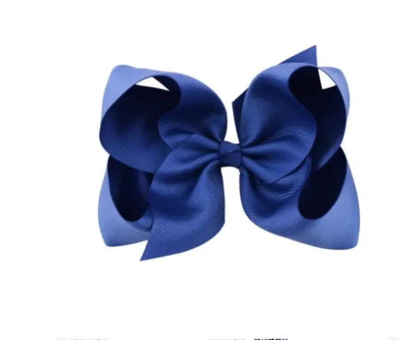 6 Inch Bow Hairpin for Children - 30 Colors, European Style