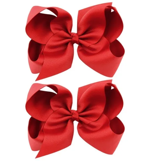 6 Inch Bow Hairpin for Children - 30 Colors, European Style