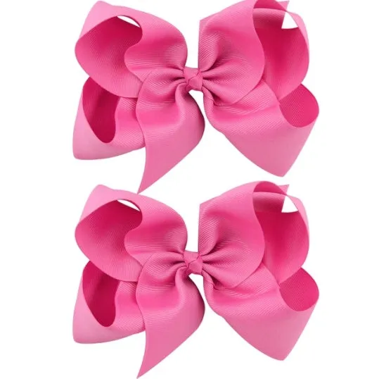 6 Inch Bow Hairpin for Children - 30 Colors, European Style