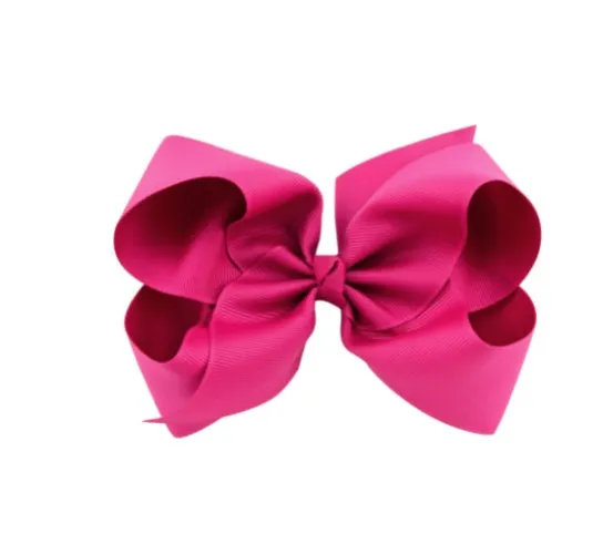 6 Inch Bow Hairpin for Children - 30 Colors, European Style