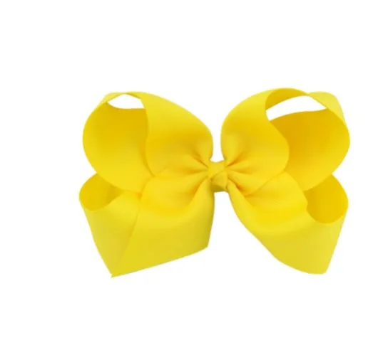 6 Inch Bow Hairpin for Children - 30 Colors, European Style