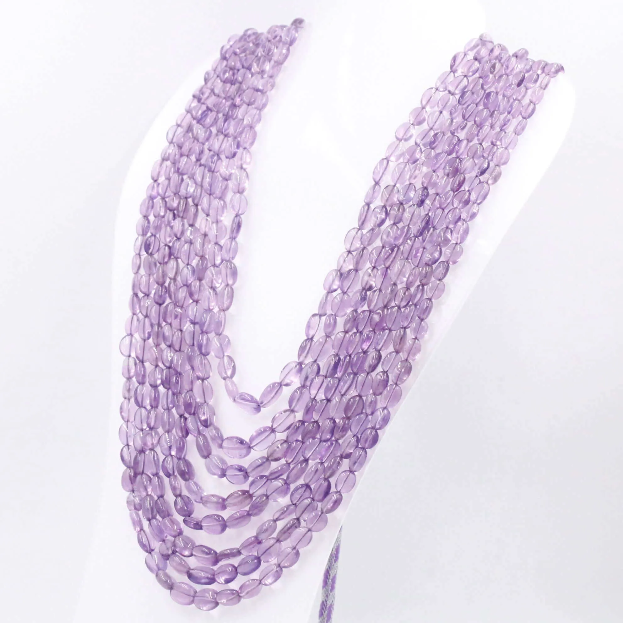 8 Strand Amethyst Long Layered Indian Necklace SKU: 6143159