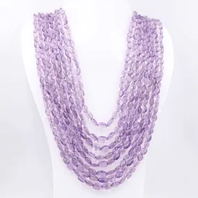 8 Strand Amethyst Long Layered Indian Necklace SKU: 6143159