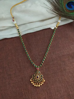 92.5 Pure Silver Emerald Necklace