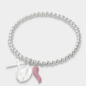 925 Sterling Silver Protection & Good Luck Bracelet, Italian Horn, Sterling Silver Bracelets, Malocchio Bracelet, Stacked Bracelets