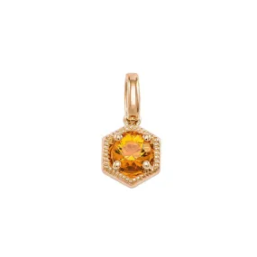 9ct Yellow Gold 'November' Birthstone Pendant