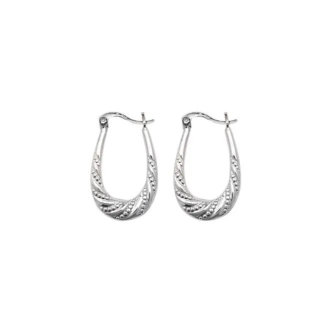 Acotis Silver Creole Earrings G5889