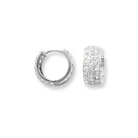 Acotis Silver Earrings Hinged Zirconia G5220