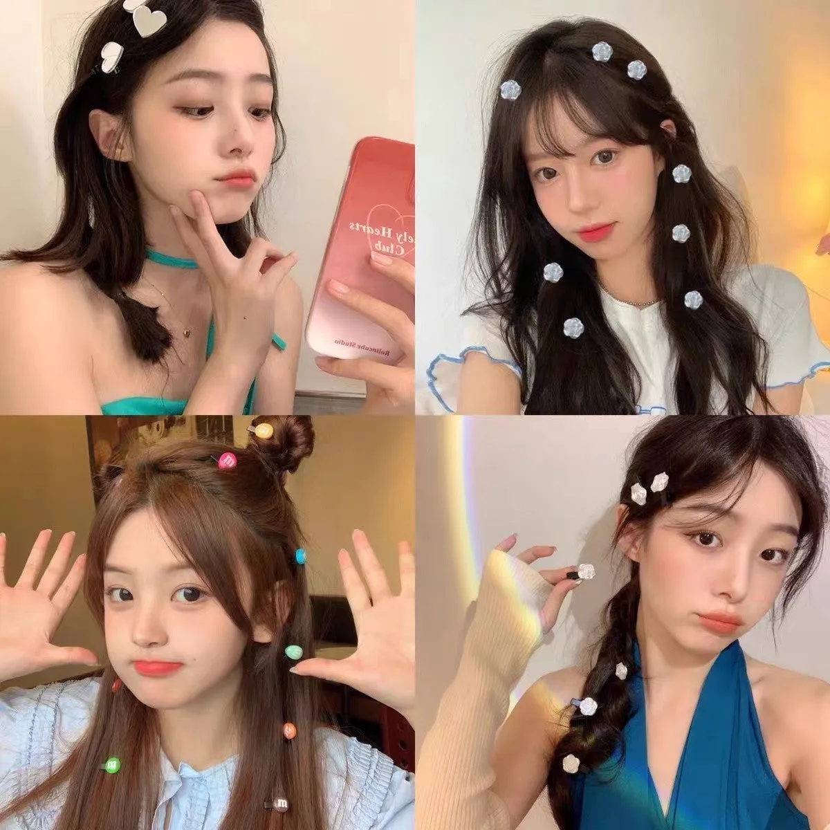 Acrylic Hair Accessories Children Women DIY Manual Bangs Hairpin Side Hair Clip Hairdressing Fringe Hairpin HP188