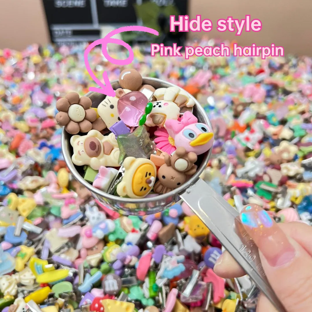 Acrylic Hair Accessories Children Women DIY Manual Bangs Hairpin Side Hair Clip Hairdressing Fringe Hairpin HP188