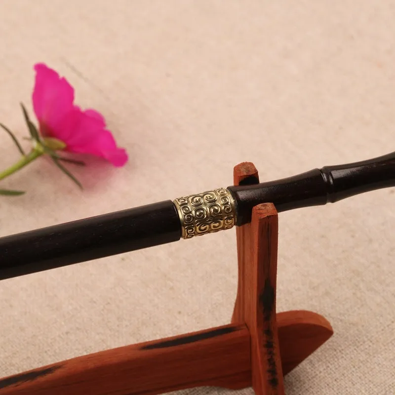 Ancient Chinese Hair Decoration Knife Hidden Sword Ebony Hairpin