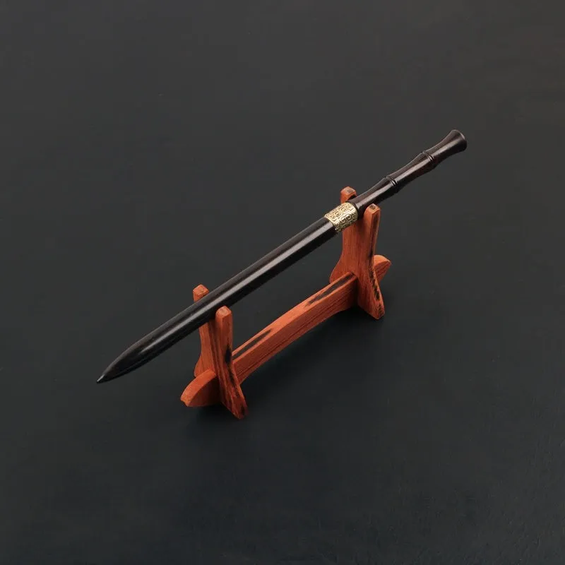 Ancient Chinese Hair Decoration Knife Hidden Sword Ebony Hairpin