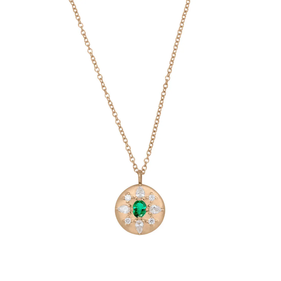 Arcadia Pendant, Mini, Emerald
