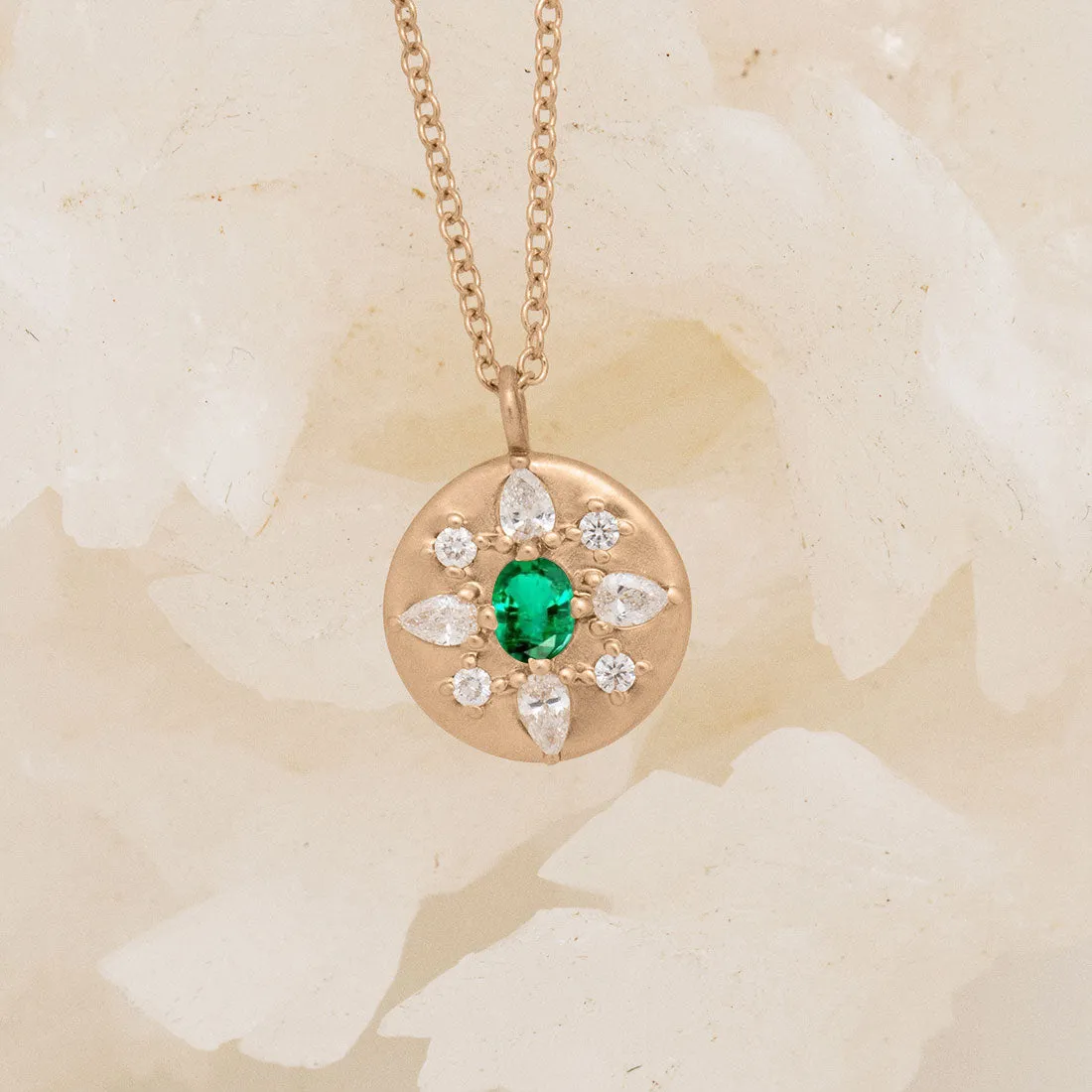 Arcadia Pendant, Mini, Emerald