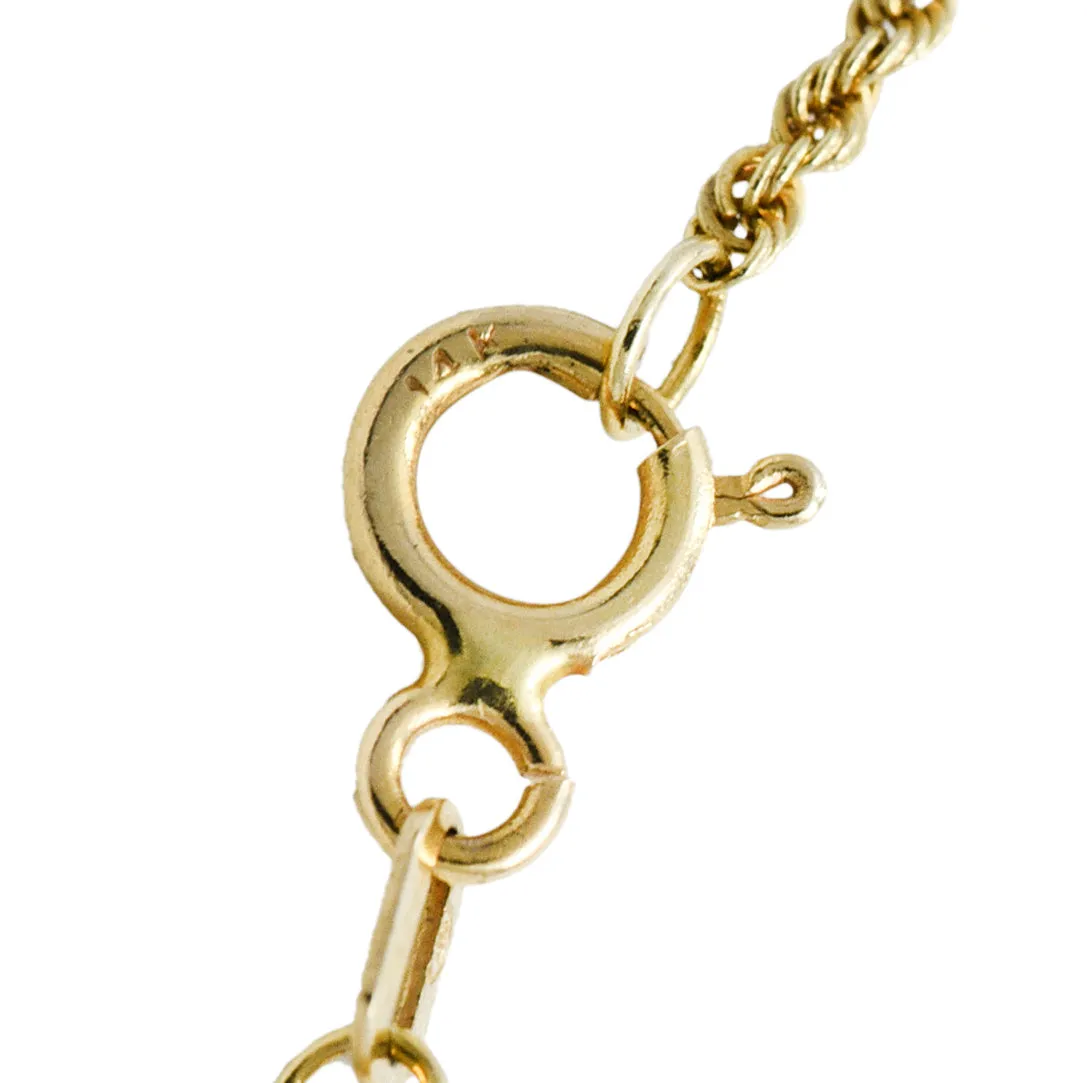 Art Nouveau Citrine Baroque Pearl 14 Karat Gold Swag Necklace