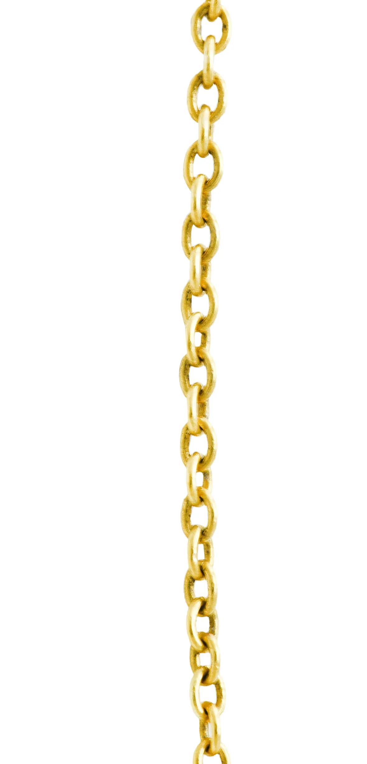Art Nouveau Citrine Baroque Pearl 14 Karat Gold Swag Necklace