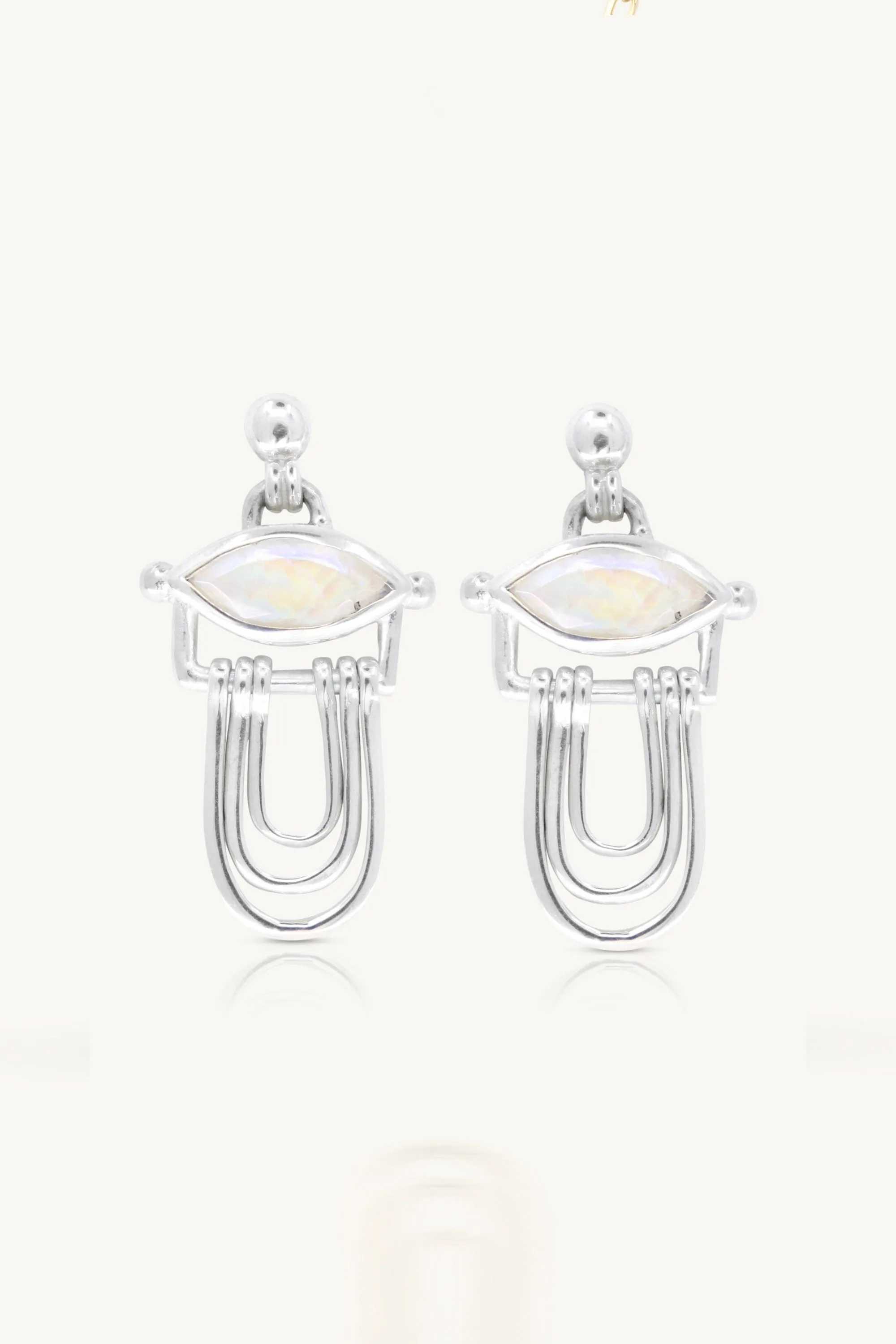 Athena Moonstone Silver Earrings